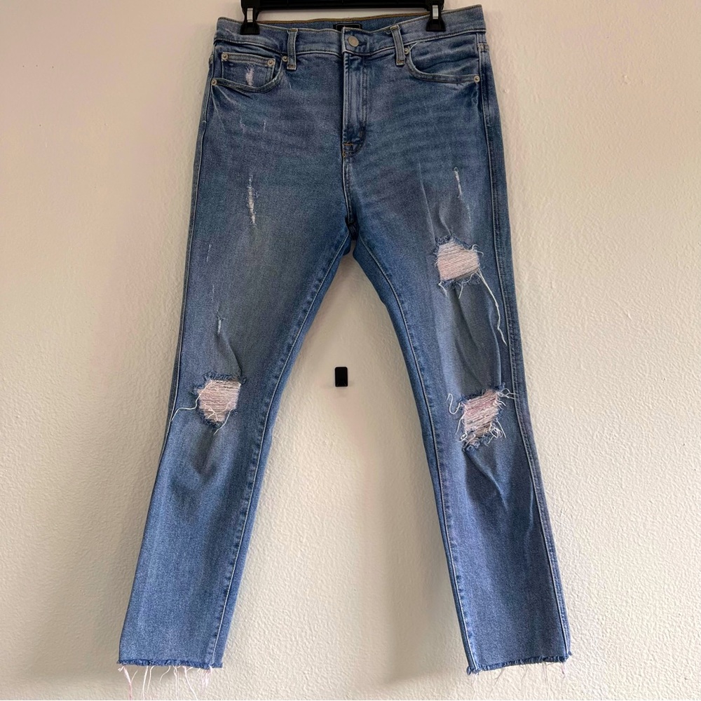 Gap High Rise Destructed Vintage Slim Jeans with Washwell